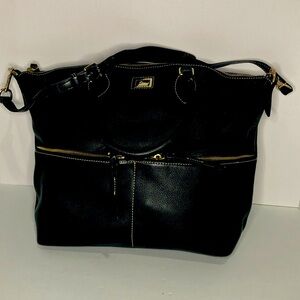 Dooney & Bourke Tote: black pebble leather, extra large w comfort shoulder strap